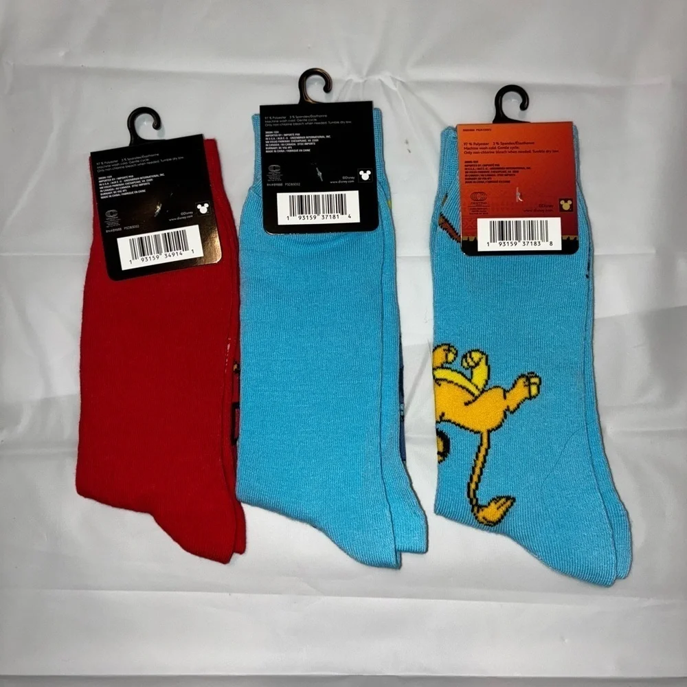 💰Disney LILO and Stitch Grumpy Lion King Crew Socks 6-12 Dopamine Novelty